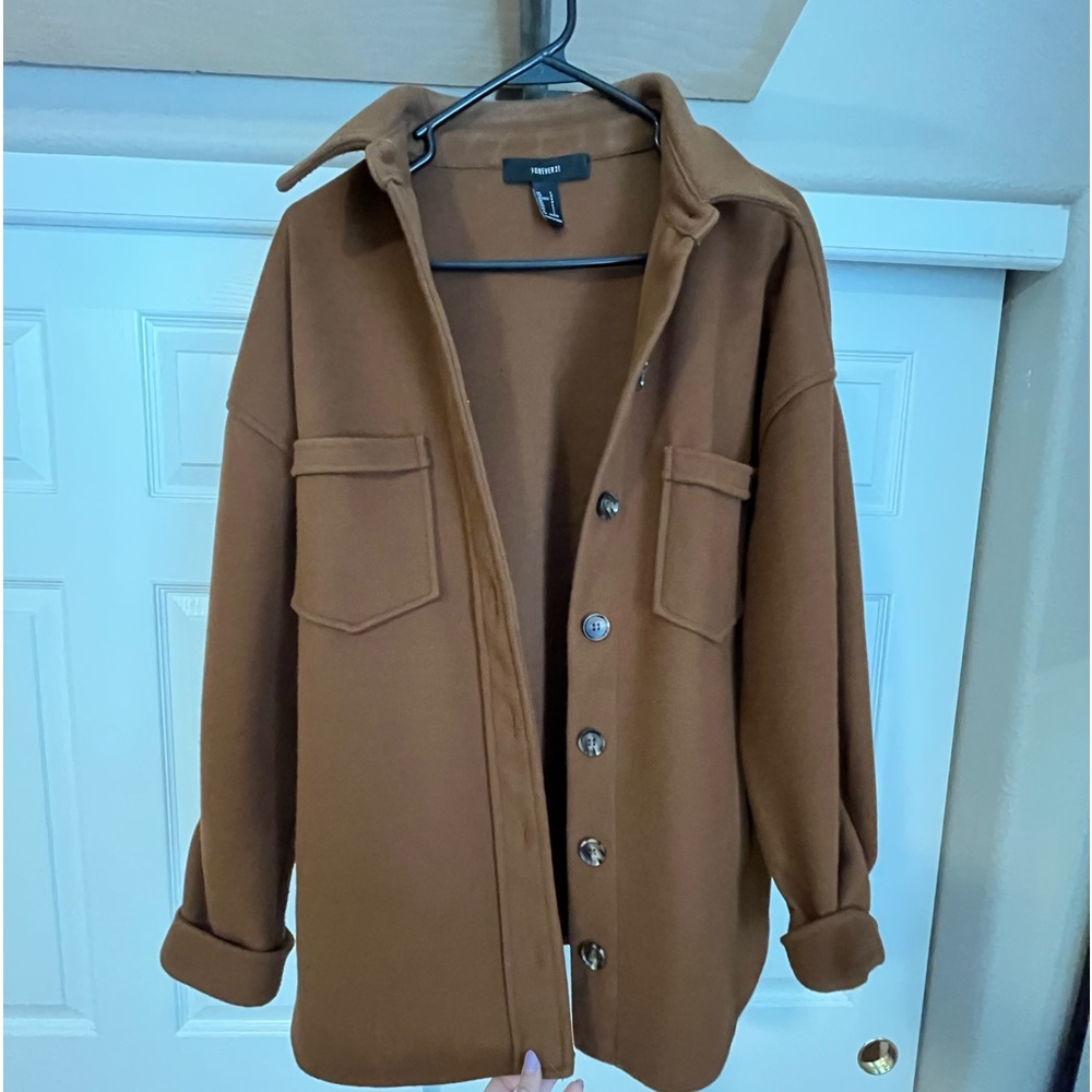 Forever 21 oversized burnt orange peacoat